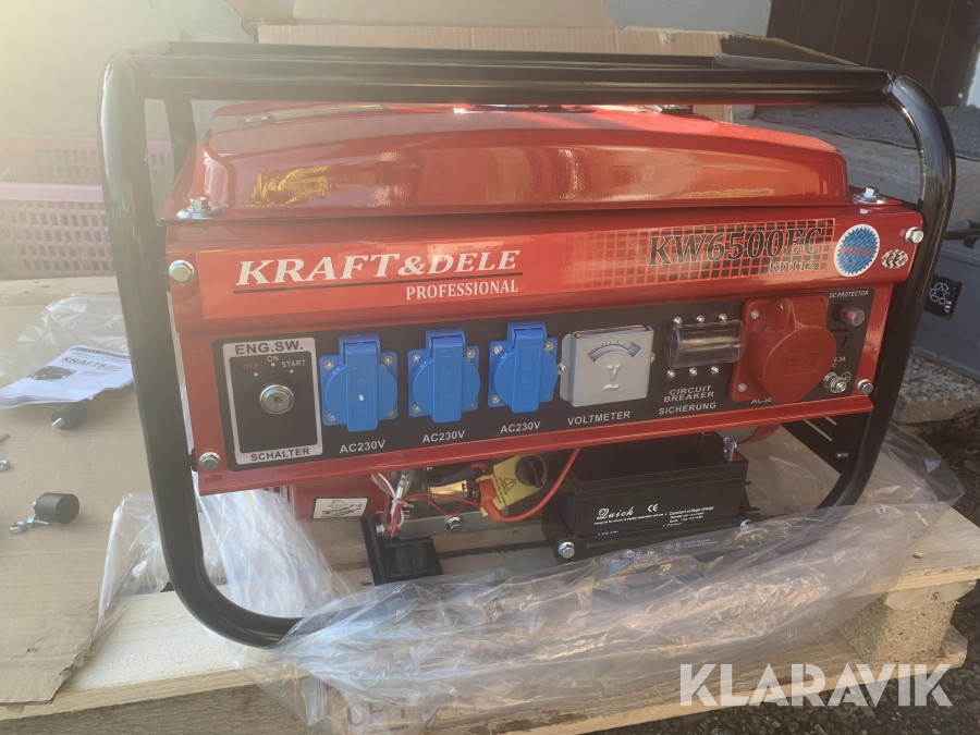 Generator med elstart Kraft & Dele KW 6500 EC