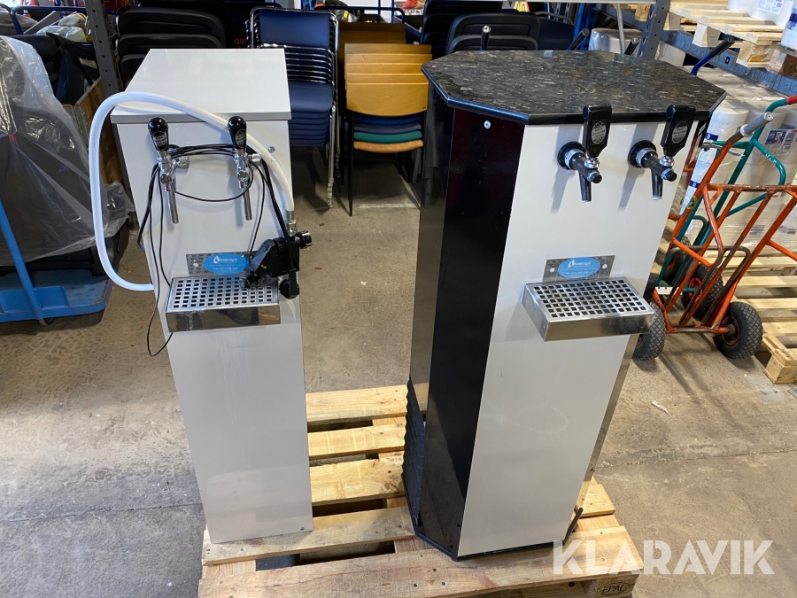 Vattenautomat kolsyrat och stilla vatten 2 st