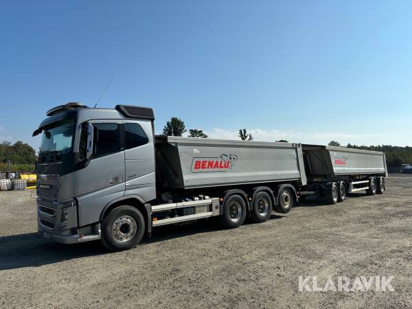 Tippbil Volvo FH 16 8x4 750hk med tippsläp