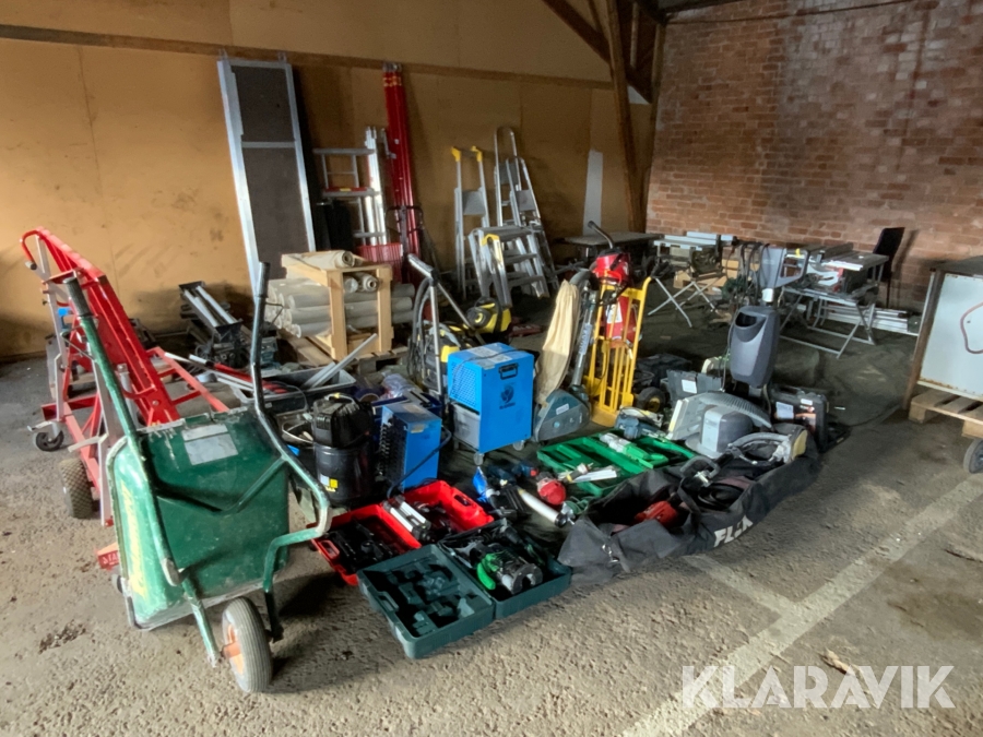 Byggmaskiner stort parti 