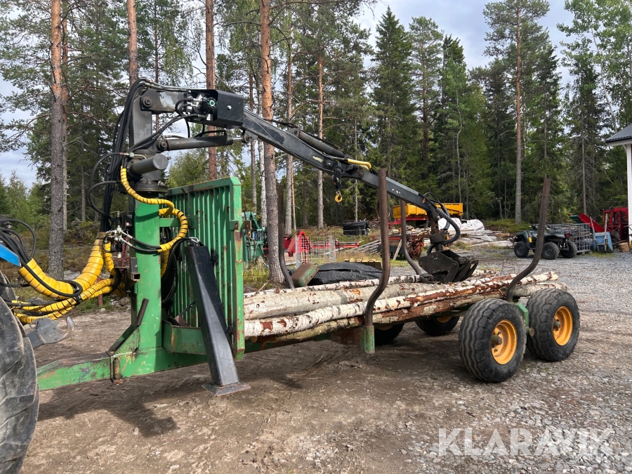 Skogsvagn Bredöl med kran kellve 36-30