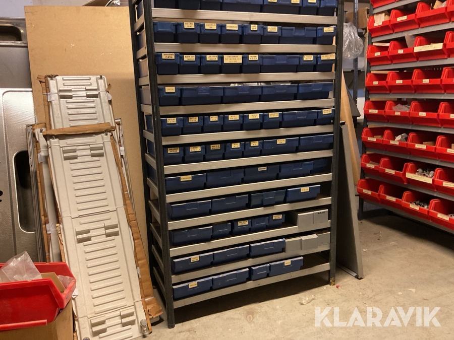 Förvaringshylla med sorteringslådor Perstorp