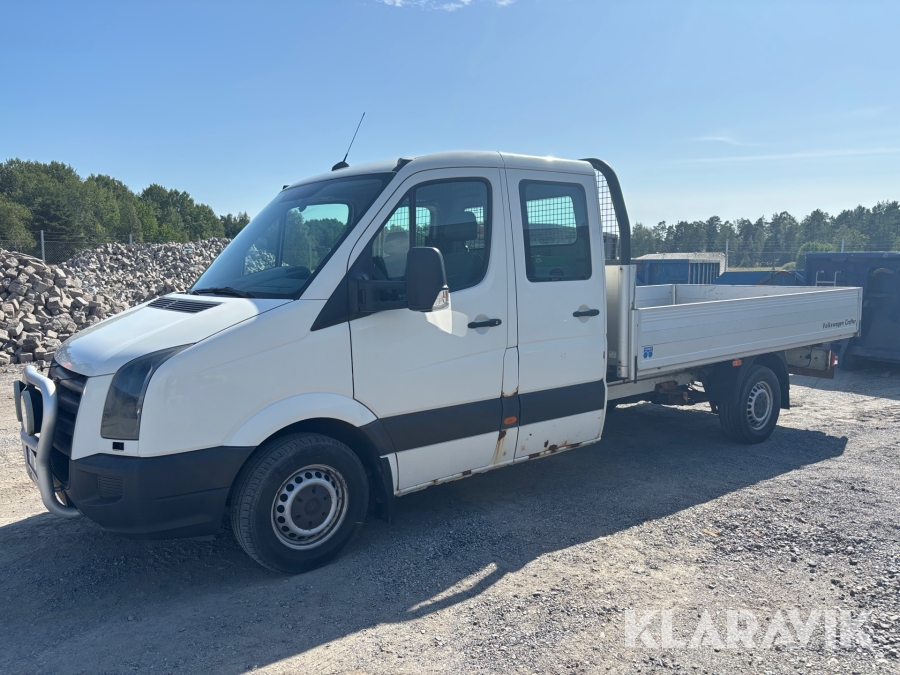 Flakbil Volkswagen Crafter 35, dubbelhytt