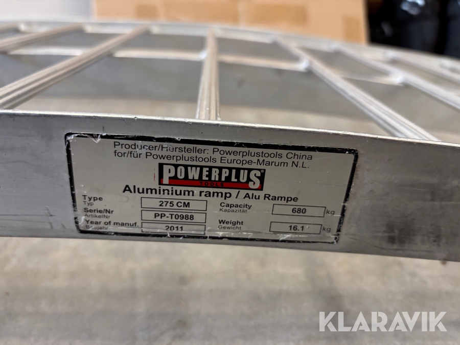 Aluminiumramper Powerplus Tools 2st