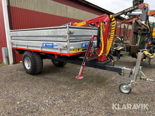 Tippvagn K-vagnen 3000T3 med kranman 30-50