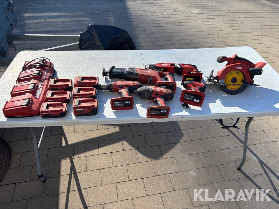 Blandade handmaskiner Hilti 6 maskiner, 6 batterier & 1 laddare