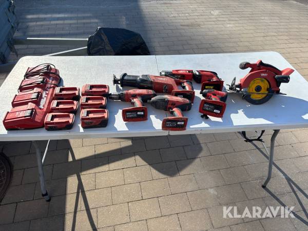 Blandade handmaskiner Hilti 6 maskiner, 6 batterier & 1 laddare