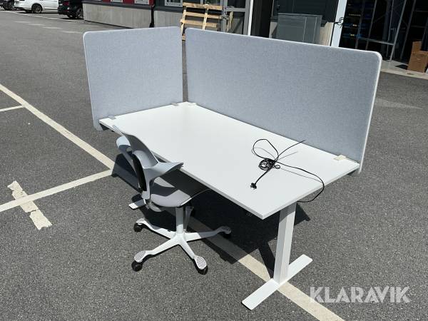 Skrivbord, Stol och skiljevägg höj och sänkbart