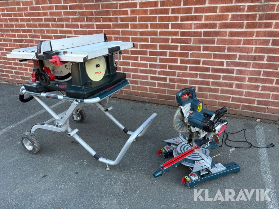 Bordscirkelsåg & Kap-och gersåg Bosch GTS 10 XC / GCM8SJL inkl. Sågbord på hjul