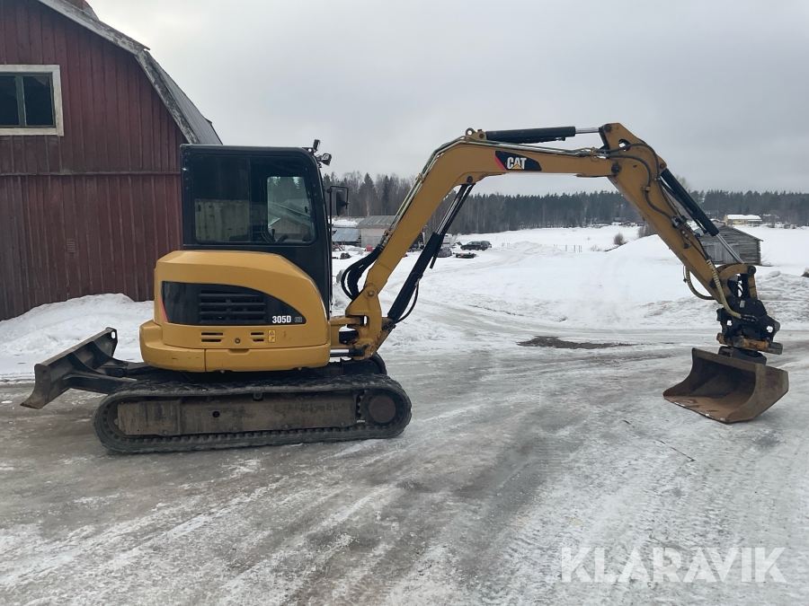 Grävmaskin CAT 305D CR, Hudiksvall, Klaravik auktioner