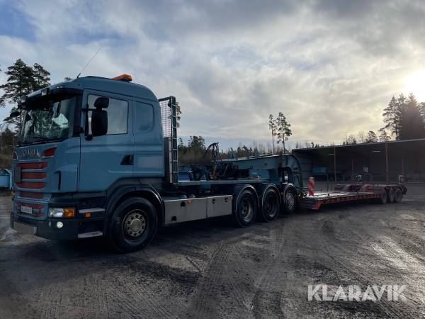 Lastväxlare SCANIA R560 med släp / Maskintrailer / lastväxlarram på kameleont