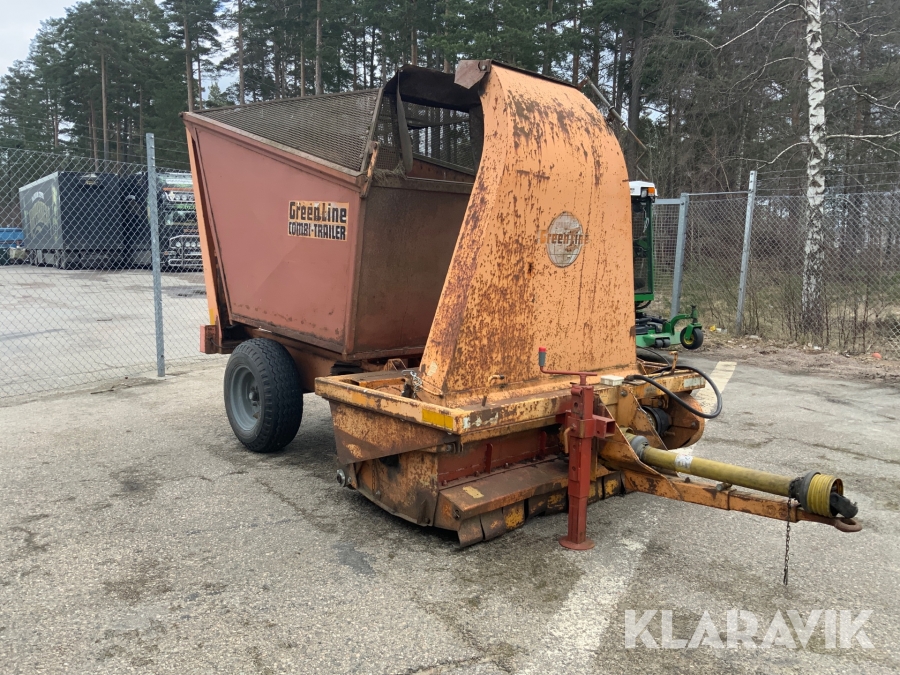 Löv och gräsuppsamlare Greenline Combi trailer. GM151