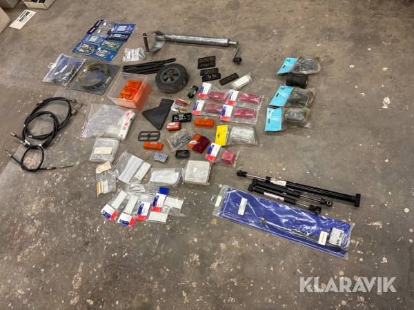 Reservdelssortiment till släpvagnar/husvagnar