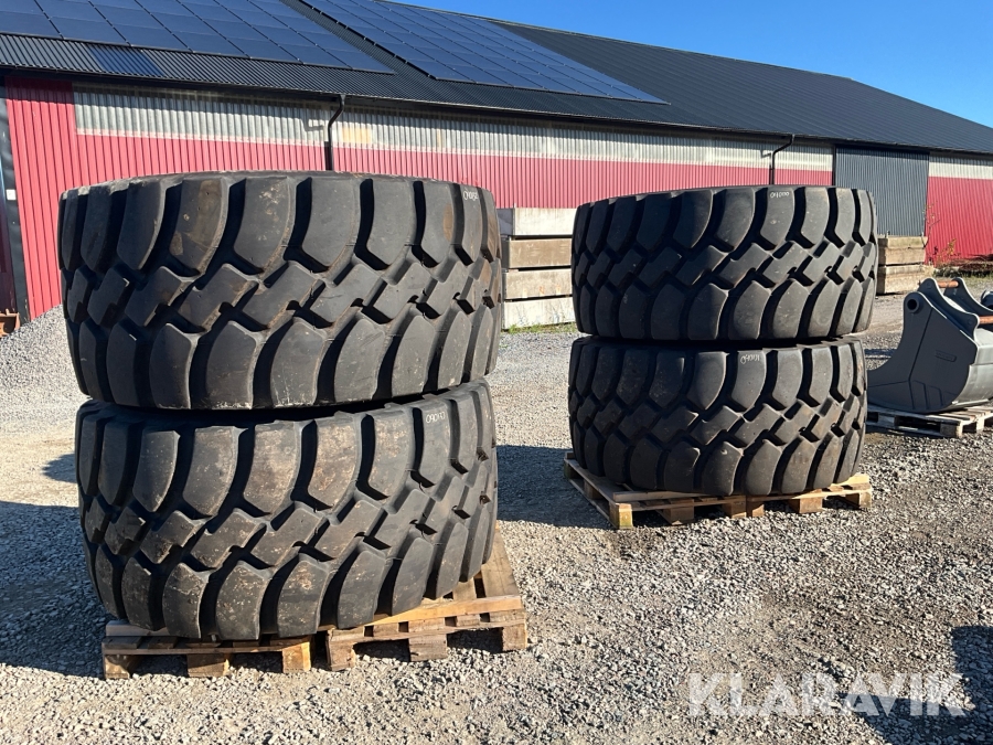 Hjul till hjullastare 4st kompletta Goodyear 875/65R29 GP-40