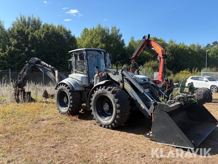 Grävlastare Lännen 8600i med tiltrotator och skopor