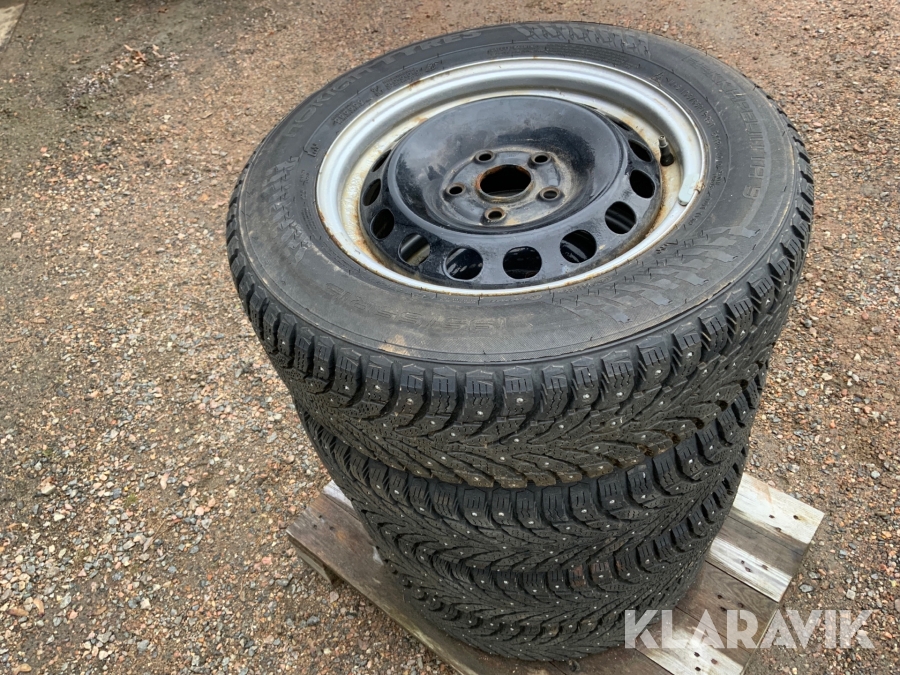 Dubbdäck på fälg Hakkapeliitta 195/65 R15 95T, Alingsås, Kla