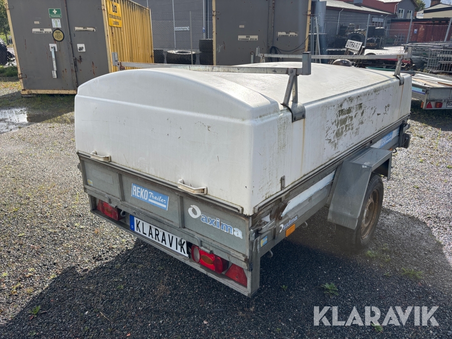 Personbilssläp Rekotrailer FF 1905 1000kg Med kåpa