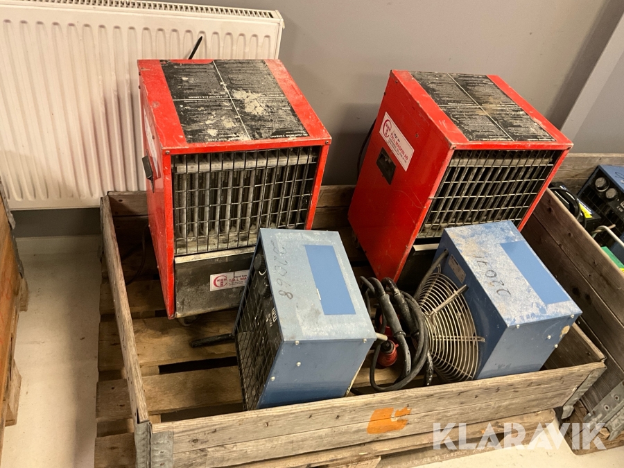 Byggfläktar och avfuktar Finnwik & Veab 9kW