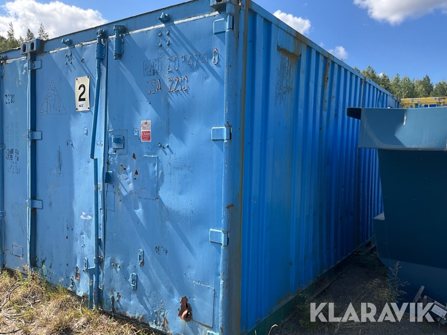 Container 20fot med innehåll