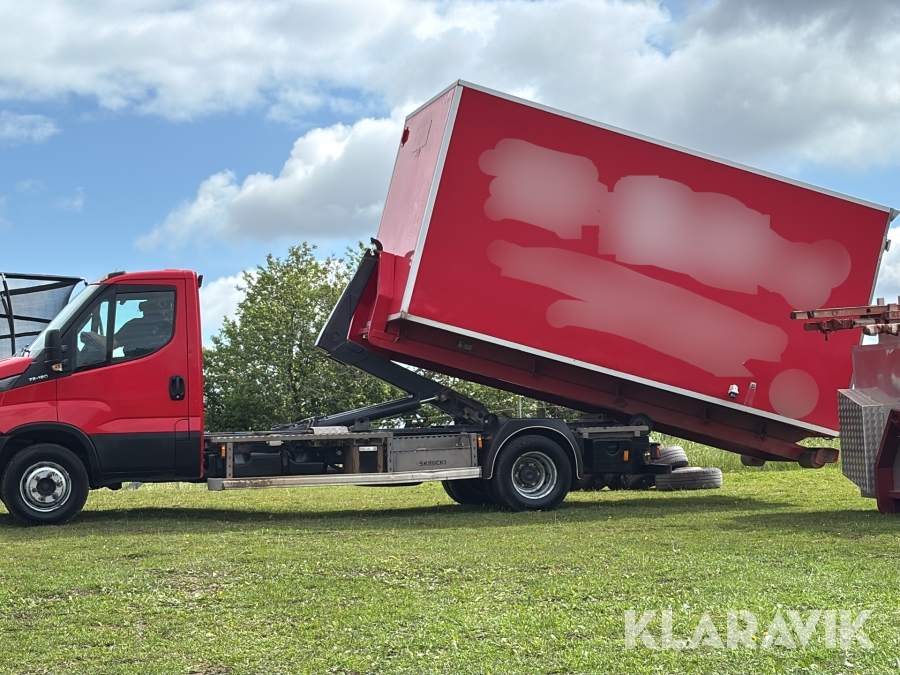 Lastväxlare Iveco Daily 72-180 med flakvagn & 5 flak