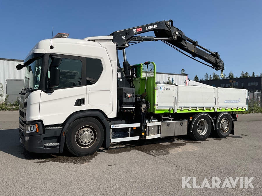 Kranbil Scania P370 med kran HIAB 262 EP-5