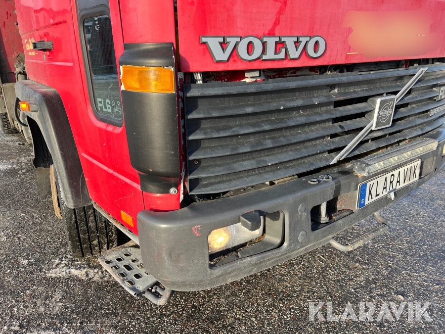 Lastbil med tipp och kran Volvo FL 614 4X2