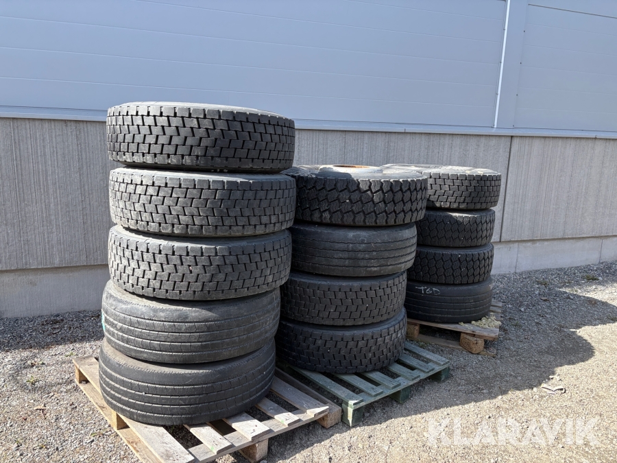 Lastbilsdäck 285/70R19.5 9 st