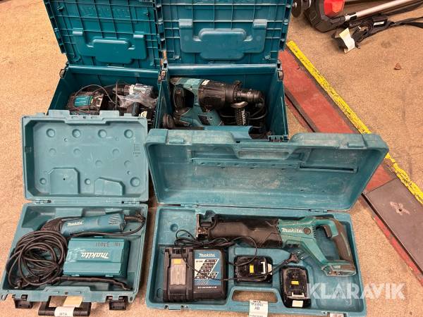 Parti med diverse maskiner Makita DJR186, TM3000C, DDF484RTJ, DHR243