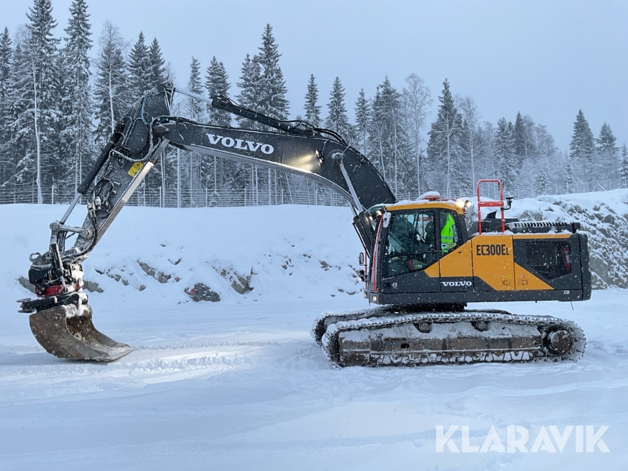 Grävmaskin Volvo EC300EL med Rototilt och skopor
