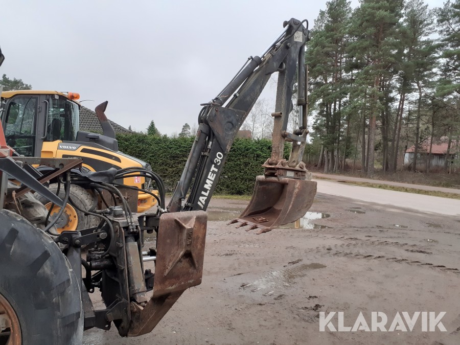 Grävaggregat med skopor Valmet 30