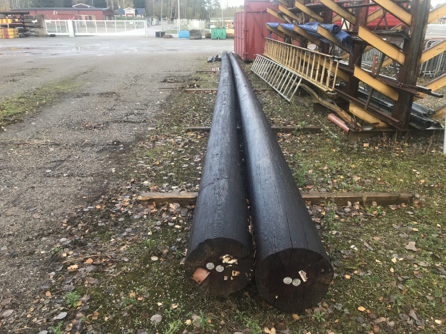 Ledningsstolpe / Trästolpe 16 m