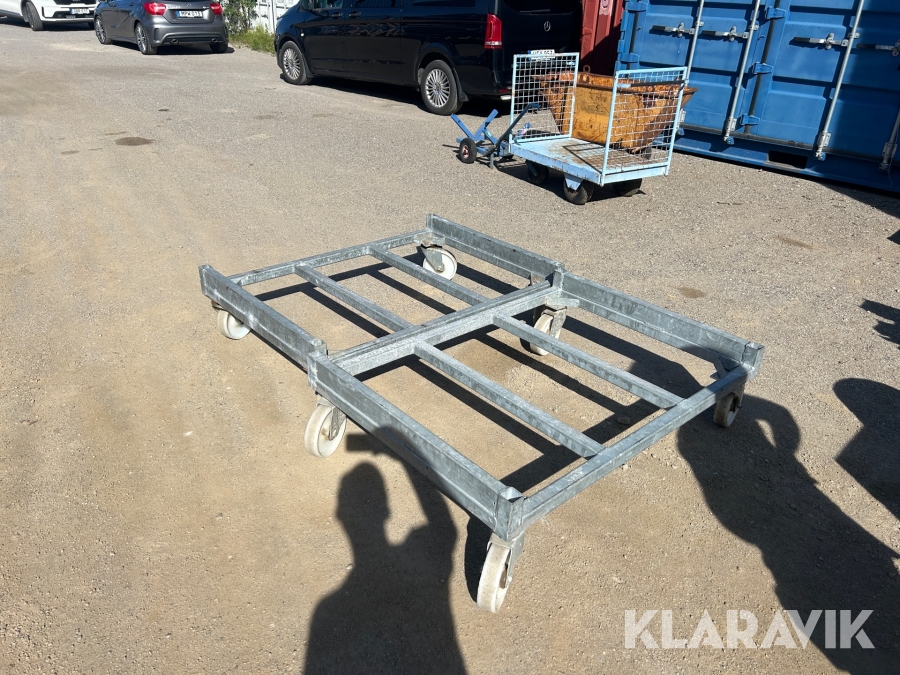 Galvad materialvagn 2 st