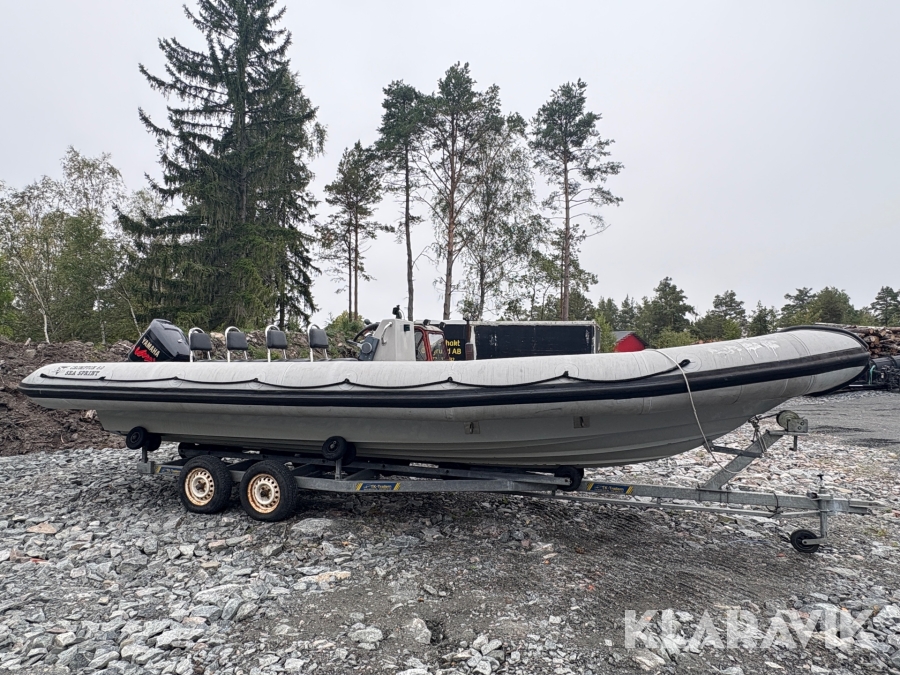 RIB-Båt Crompton 8.0 Sea Sprint med Båtvagn
