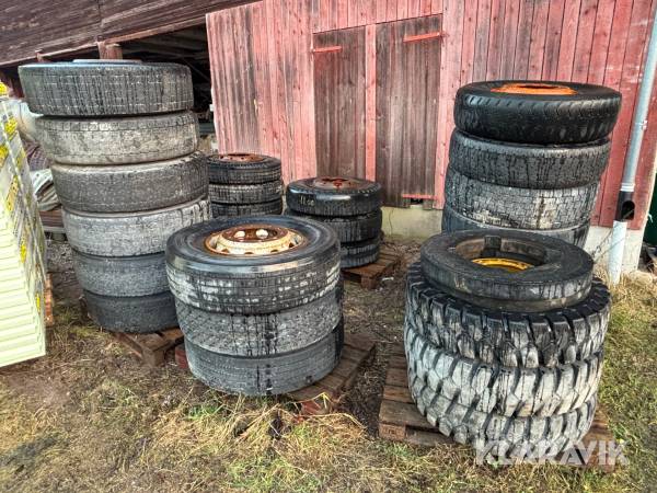 Parti däck på fälg