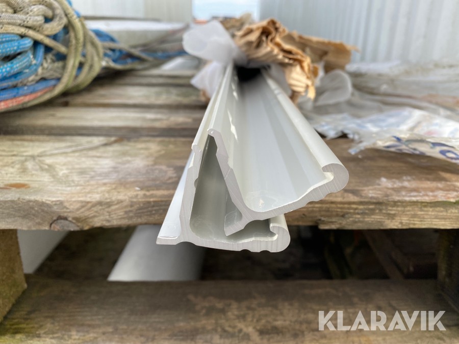 Relingslist till båt Aluminium 2st, 6m