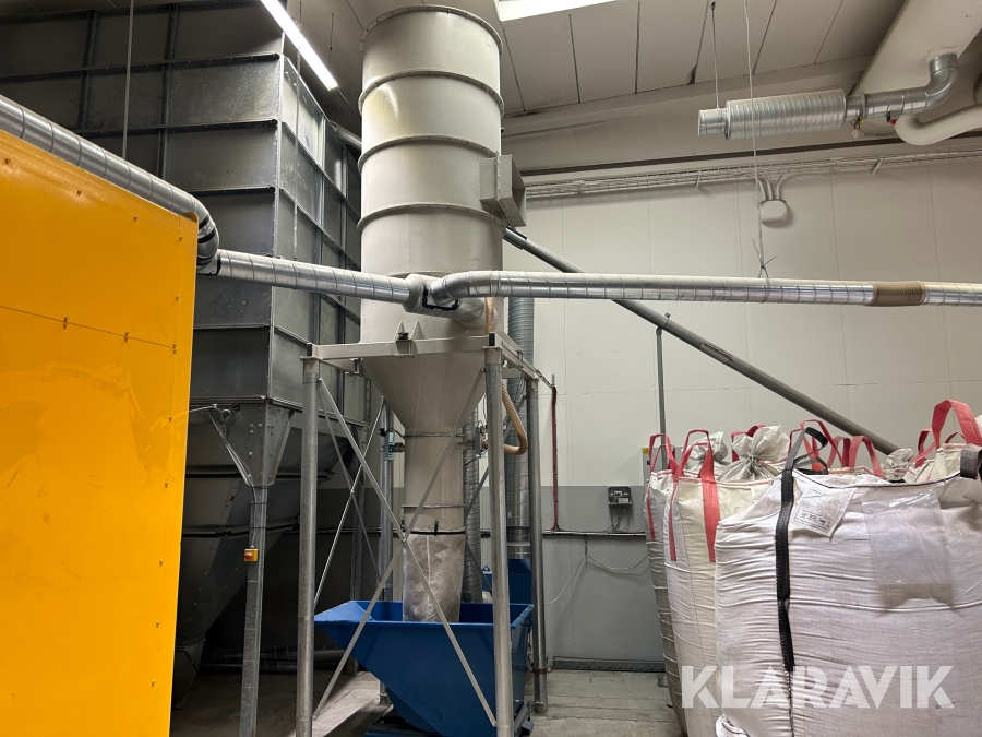 Dammseparerare/cyklon med fläkt LH Produkter i Mälardalen/Gram