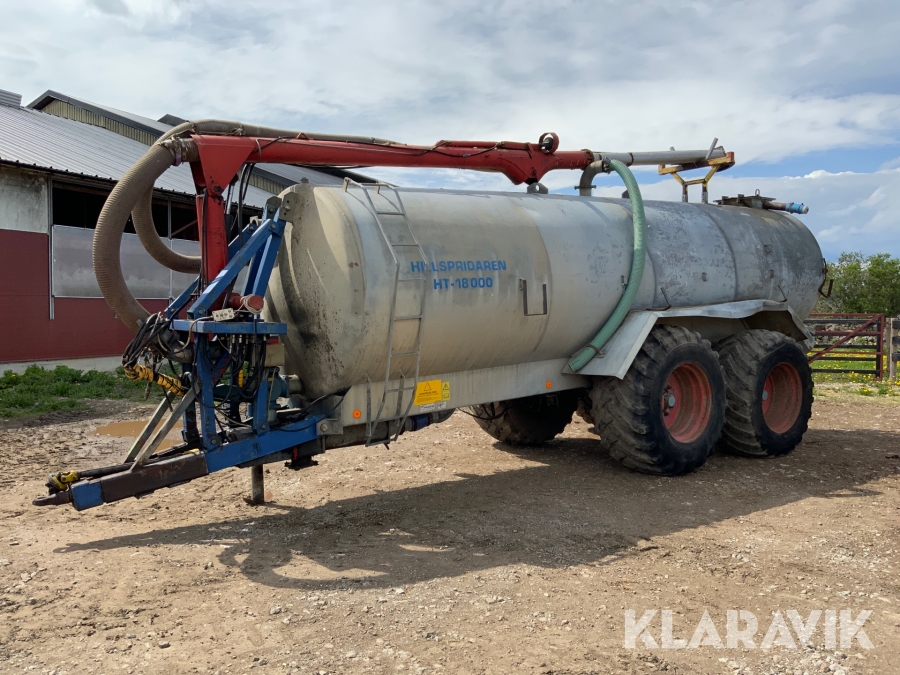 Gödseltunna Hillspridaren HT-18000 med kran