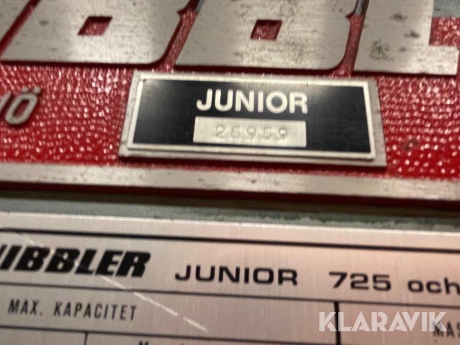 Klaravik Auktioner Plåtnibbler Nibbler Junior 1000