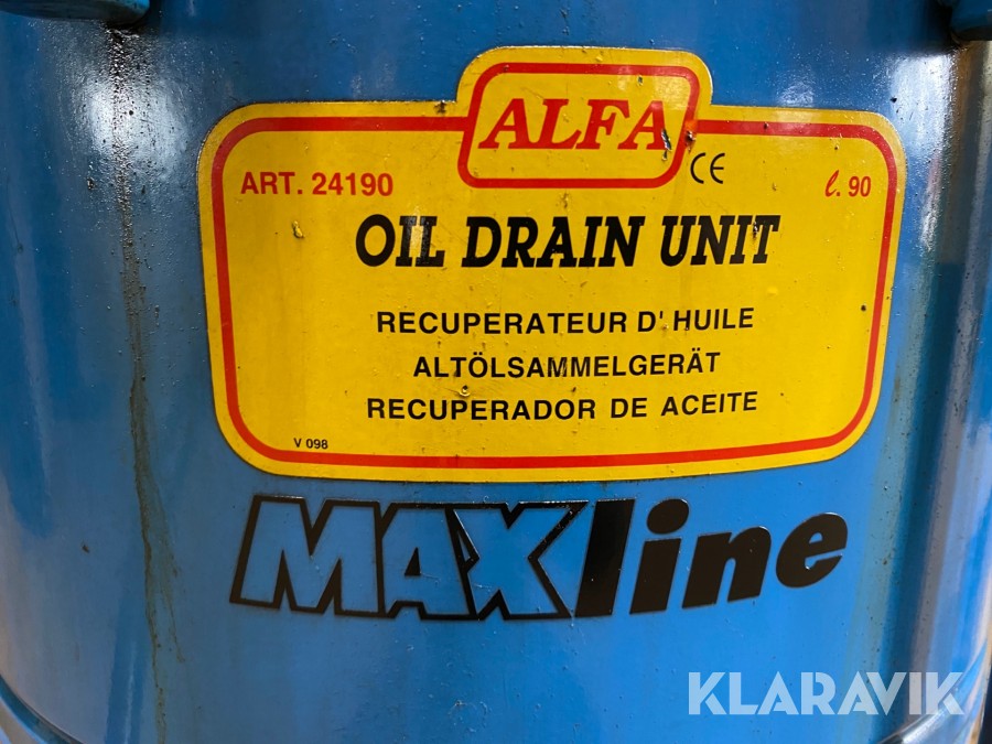 Klaravik Auktioner Oljesamlare ALFA Oil drain unit 78L