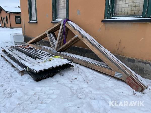 Takstolar och takplåt 6600x1400