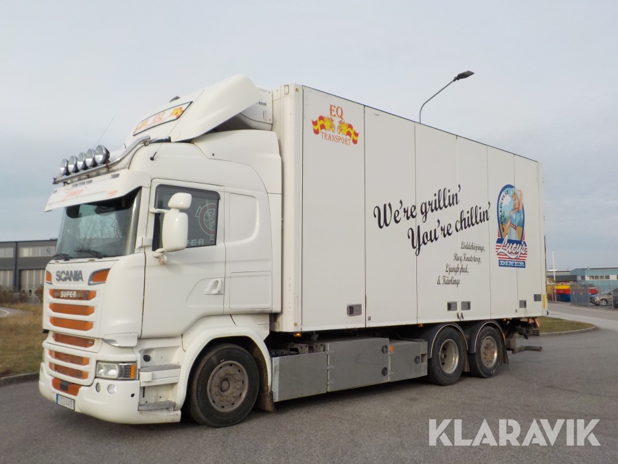 Lastbil Scania R580 Öppningsbar sida och bakgavellyft
