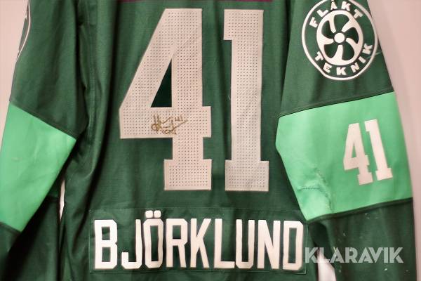 Henrik Björklund #41 i Färjestad BK - använd matchtröja 2022/23