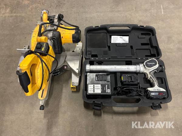 Kap och geringsåg 1 st, Fogspruta 1 st Dewalt / Panasonic DSW 778 / EY 3641LS1S