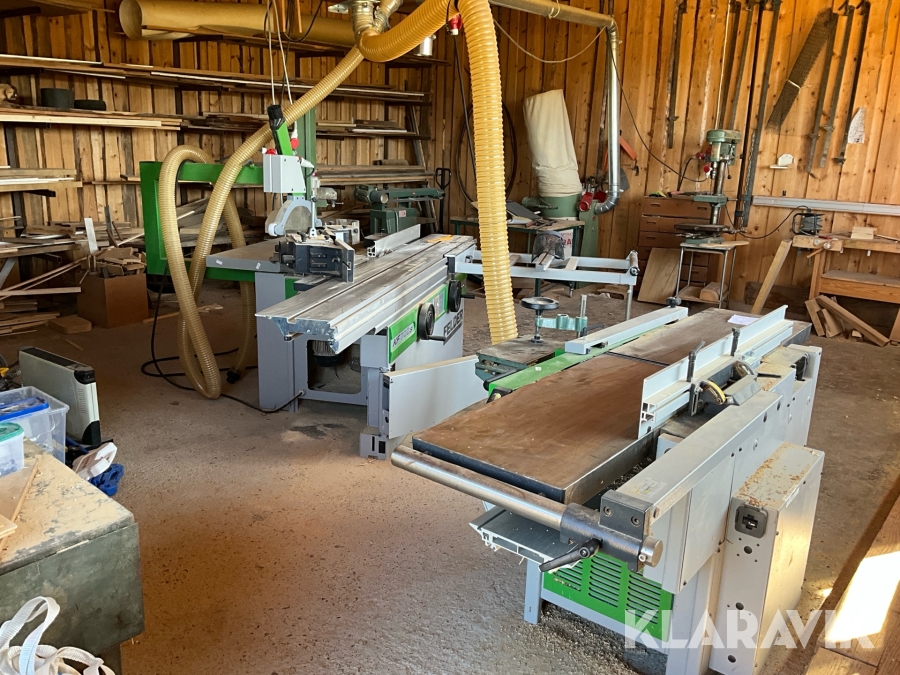 Komplett snickeri 6st maskiner