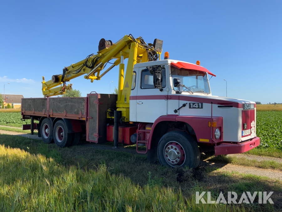 Veteranlastbil Scania 141 med kran & jibb