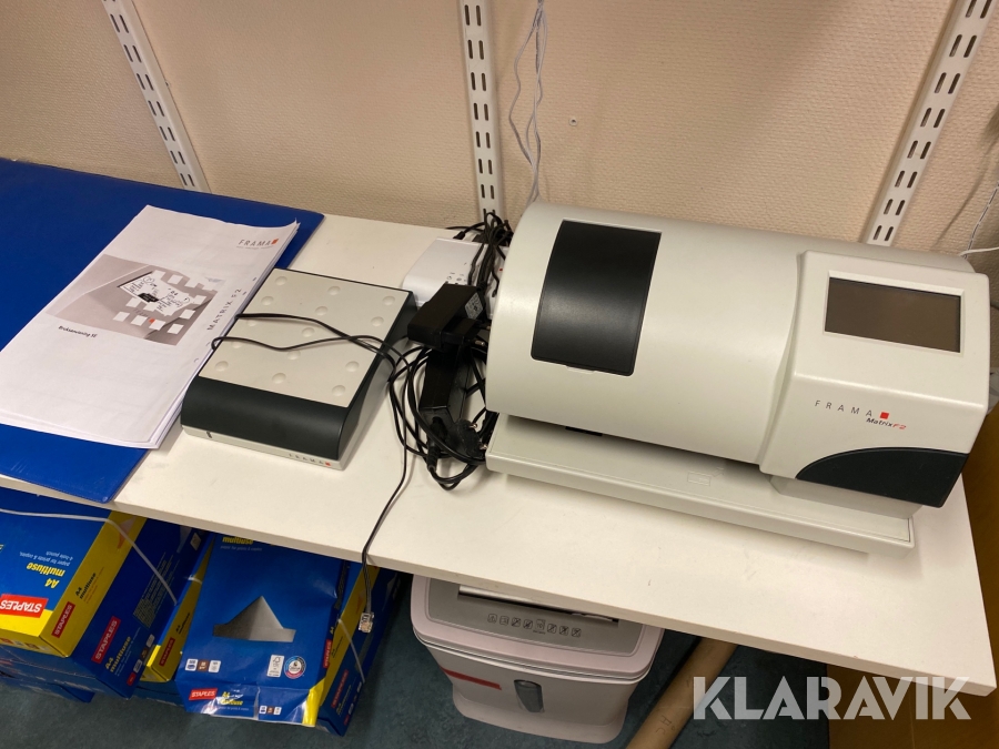 Frankeringsmaskin Frama Matrix F2 med brevvåg och modem