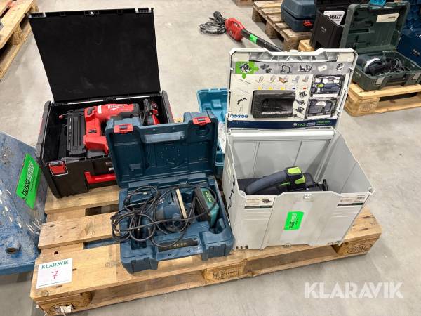Paket med handverktyg Milwaukee Festool Makita