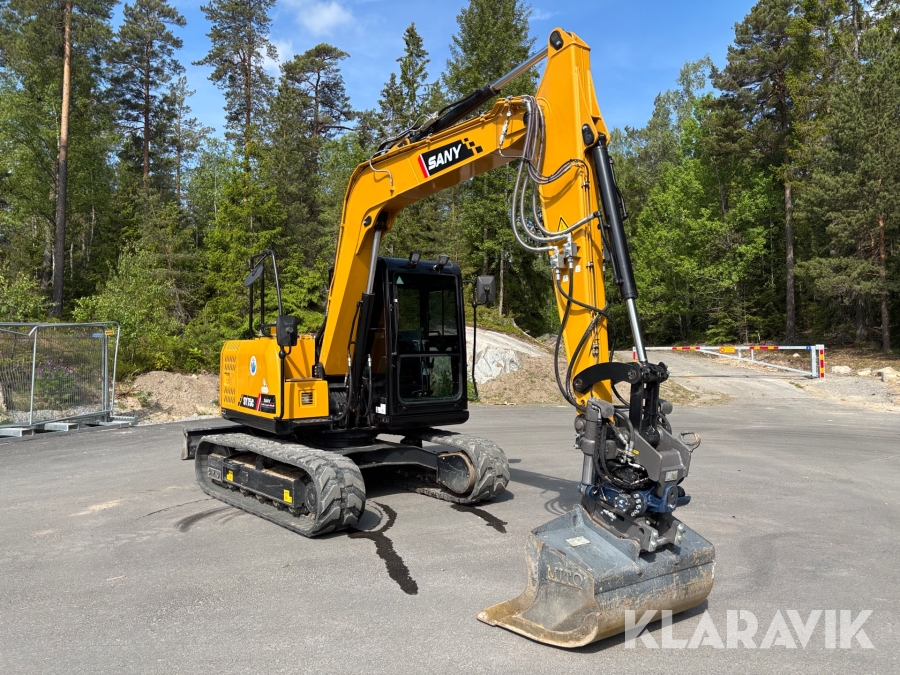 Grävmaskin Sany SY75C med tiltrotator 2021