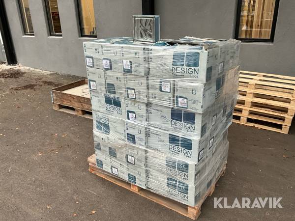 Glasblock Seves Pegasus Neutro, 281 st, 190x190x80 mm.