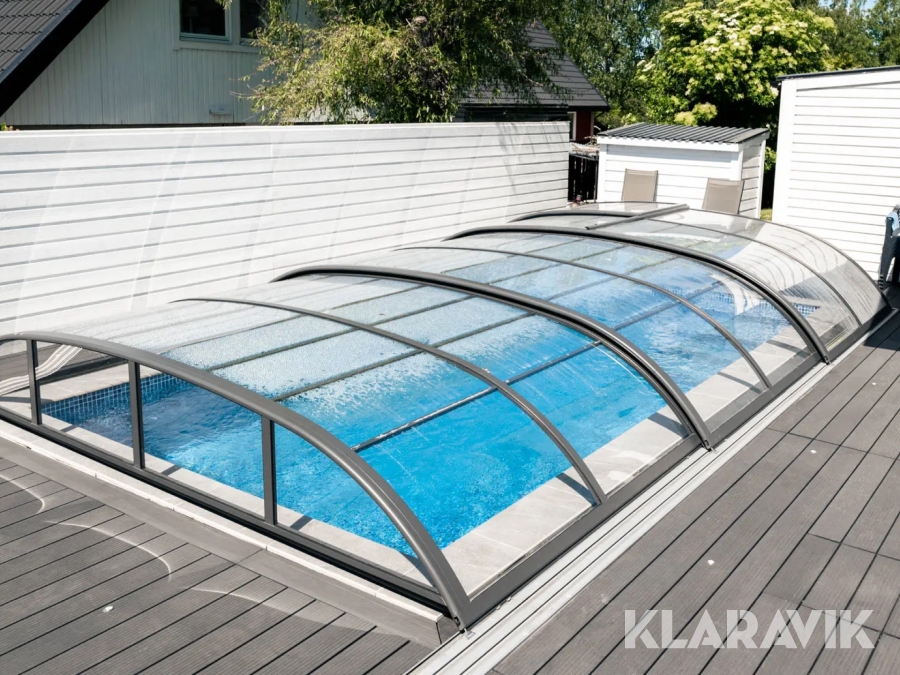 Pooltak Azure Flat Compact klarglas 4x8 m